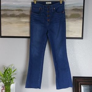 Madewell High Rise Cali Demi-Boot Jeans in Preston Wash: Raw-Hem Edition Size 27